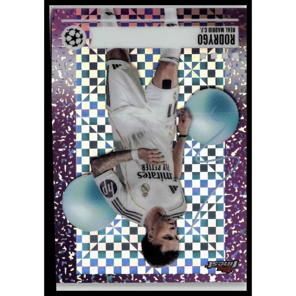 2025-26 Finest UEFA Rodrygo Purple Checkerboard Refractor #/99 Blancos